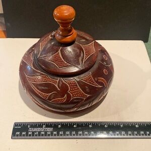 Vintage Haitian Wooden Carved Bowl